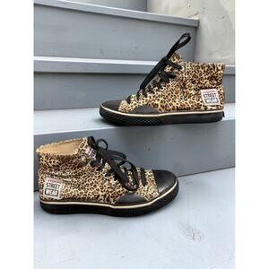 Vision Street Wear Leopard Print High Top Sneakers Men’s Size 9 Vintage Skate